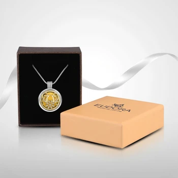 EUDORA 20mm eterično ulje difuzor cvijet CZ Ogrlice za žene parfem privjesak aromaterapija difuzor medaljon ovjes nakit