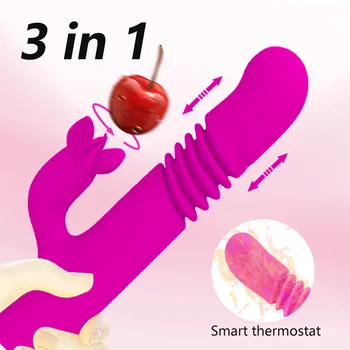 Grijani Protežu Rabbit Vibratori I Seks-Igračke Za Žene Klitoris Double Penetration G-Spot Vibracioni Dildo Za Vaginu Masturbacija
