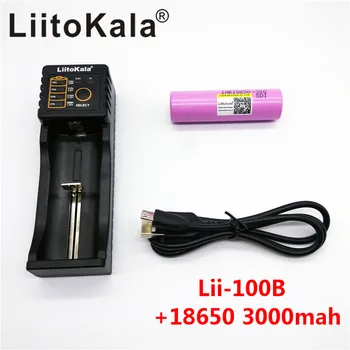 Liitokala original INR18650 30Q 3000mAh baterija baterija baterija baterija baterija li-lon baterija za korištenje elektroničkih cigareta+punjač Lii-100B 18650