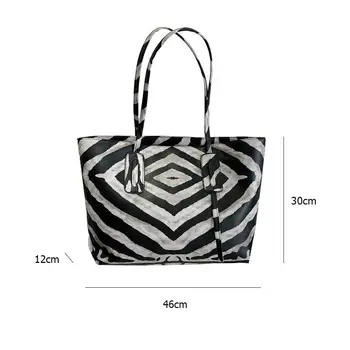 Moda stare kožne torbe velikog kapaciteta za žene klasicni leopard zebra životinja ispis Dama torbe na remenu
