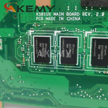Akemy K501UX matična ploča ASUS prijenosno K501UX K501UB K501U K501UX DDR3 4GB RAM i7-6500U w/ GTX950M grafička kartica, matična ploča