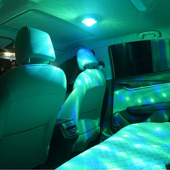 Led lampa za čitanje unutrašnjosti vozila glasovno upravljanje ritam atmosfera svjetlo disco magija učinak scene svjetla na krovu Magnet stropna svjetiljka