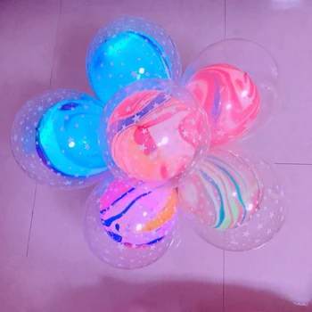 10шт novi led dvostruki sloj zvijezde Ahat balon svadba balon sa Happy Birthday balon Baby Shower ukras djeca stranka Supplie