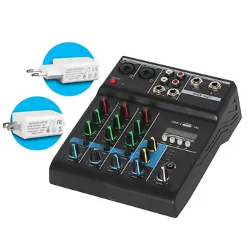 Profesionalni audio mikser 4 kanala Bluetooth i Sound Miješanje Konzole za domaće karaoke KTV USB zvučnom karticom zvučne efekte