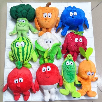 Novi voća i povrća serije jagode, brokula banana lubenica, banana trešnja gljiva mekani plišani lutke, igračke za djecu