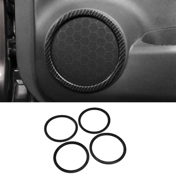 4kom za Nissan X-Trail od 14-19 karbonskih vlakana bočna vrata audio zvučnik poklopac dekorativni krug prsten poklopac ukrasi
