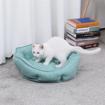 Visoka kvaliteta 3 veličine Pet cijele Soid krevet mačka pas Self-warm Pet krevet mekan pas mat mali plišani pas kućni ljubimci kuća Mačka Gray krevet