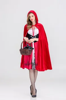 Halloween Odrasle Žene Mala Crvenkapica Odijelo Europski/Američki Renesanse Broadway Scenski Show Kostime
