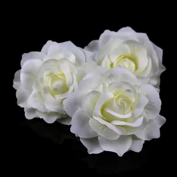 Krema od 12 cm baršun ruže cvijeće poglavlje umjetne modeliranje Ruža DIY Vjenčanje ukras cvijeće odmor šešir, cipele i pribor 5 kom.