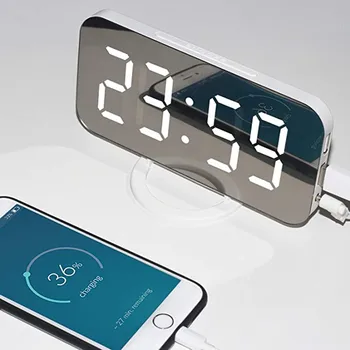 Led digitalni sat alarm sa USB-priključkom, punjenje mobilnog telefona, noćni multifunkcijski sat za alarm despertador sat budilica 22*