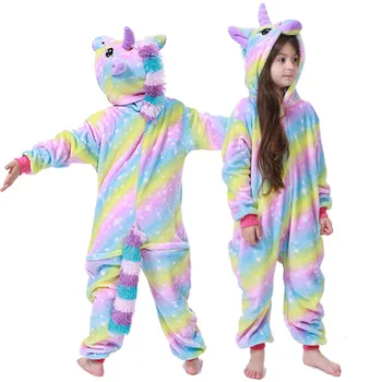 Rainbow Djevojke Kigurumi Za Djecu Pidžama Jednorog Jednorog Deka Sleeper Dječaci Crtani Pidžama Pidžama Djecu