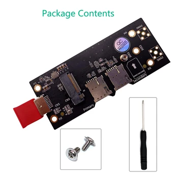 NGFF M. 2 to USB 3.0 adapter kartica za proširenje s dvostrukim utorom NANO SIM kartice za WLAN/LTE i 3G/4G/5G modul za podršku M. 2 key B 3042/3052