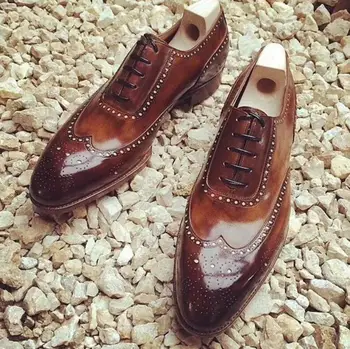 Muška moda cipele od umjetne kože na niskim petama s resama od manekenske cipele cipele броги proljetne čizme stare klasične muške svakodnevne LP140