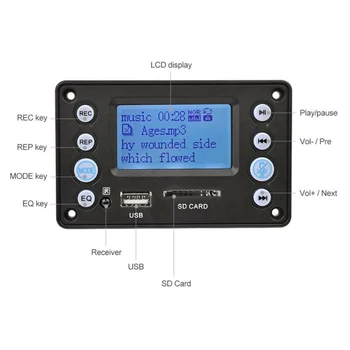 Visoka kvaliteta DC 5V 4.0 Bluetooth MP3 dekoder Savjet audio modul za USB SD WAV, WMA FM-daljinski upravljač