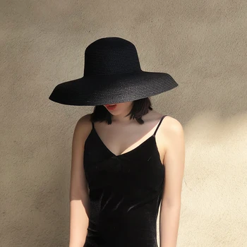 Žene ljeto plaža slamnati šešir sa trakom UV-zaštita Panama stare dame luk sunce šešir Шапо fatalna