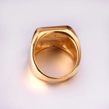 LUXUSTEEL Cirkon prsten za žene od nehrđajućeg čelika zlato boja prst prsten hip-hop stil angažman pribor