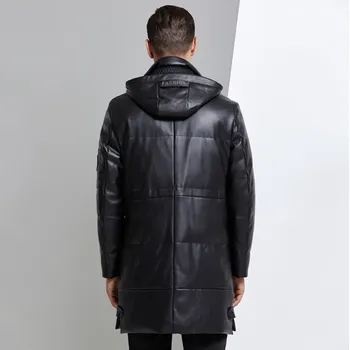 Nova koža muška pravi jakna debeli ветровка zima dolje jakne kožuh 4XL plus veličine odjeće muški zimski kaput