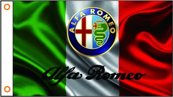 Automobilski zastava alfa romeo banner 3ftx5ft poliester 07