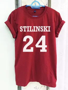 Stiles Stilinski Teen Wolf Košulja Odjeca 24 Grimiz Crveni Ženska Tee Shirt Kratki Rukav Majica-C813