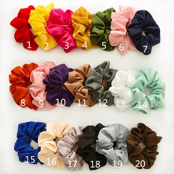 Veleprodaja 20 kom/pak. šarene шифоновые gumice za kosu Pack OL Korea Style Solid Color Hair Ties Accesories Hairband Set