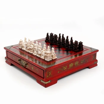 Klasične Kineske Terakota Ratnici Drveni Šah Odbora Zagonetka Crtani Likovi Šahovskoj Ploči Igra Tinejdžer Punoljetni Poklon Za Rođendan