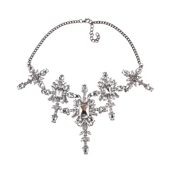 Najbolja dama moda višebojno cvjetni ovratnik choker ogrlice Za žene Kristal privjesak briljantne ogrlice nakit veleprodaja