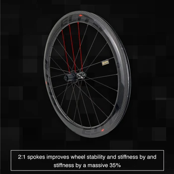 ELITEWHEELS 700c Road Bike Carbon Wheels 3k Keper UCI kvalitetne emisije stakleničkih plinova obruč бескамерный spreman Sapim Secure Lock Nipple Racing Wheelset