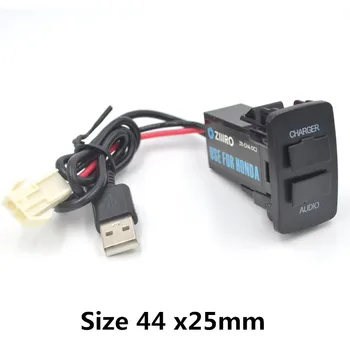 Auto-sučelje Dual USB punjač priključak za ac adapter USB MP3 audio ulaz za Honda Civic Spirior CRV Fit City Jazz Accord