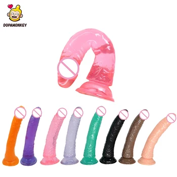 DopaMonkey 8 boja veliki jelly dildo penis odojak ženski penis seks igračke za vagine u analnom masturbacija remen za hlače