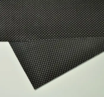 100mmX250mmX0.3mm Carbon Fiber plate panel sheet 3K plain Tkati sjajni