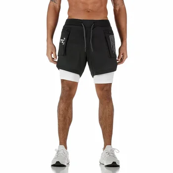 Sportske kratke hlače muški 2 u 1 sigurnosni džep trčanje, teretana fitness trening kratke hlače ljetne muške oblikovana sportska svakodnevne topljenje