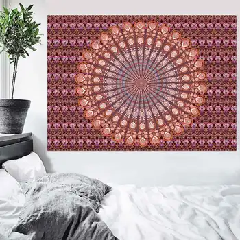 Simsant Mandala tapiserija психоделическая Noćni Sova pozadina Nebeski Mjesec tapiserija za spavaće sobe zidni dekor