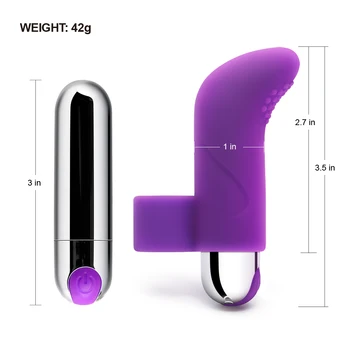 Luvkis seks prst maser metak vibrator 10 brzina snažan terapeutski maser za žene seks-igračke ljubičasta