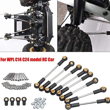 Ažuriranje zamjenu dijela metalni ovjes Toe Link Tie Rod Set za WPL 1/16 C14 C24 RC Car Parts