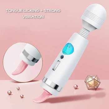 Veliki čarobni štapić jezik vibrator za žene LCD fleksibilan jastuk TPE materijala bradavice, klitoris je stimulans adult sex igračke za žene