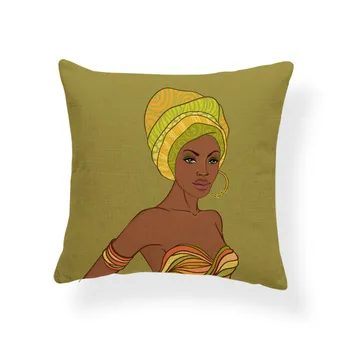 Pamučna lanena jastučnica Afrički etnički stil geometrijski туземная žena tiskane jastučnicu home kauč na jastučnicu 45*45cm
