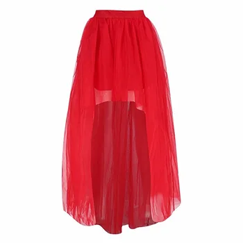 MisShow lijep tila Hi-Lo 4-x slojeva vjenčanje suknje žene krinolina suknje Moda donja suknja suknja-paketi