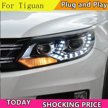 Stil vozila za maglu VW Tiguan 2013 New Tiguan LED Far LED DRL Bi Xenon Objektiv Far High Low Beam Parking