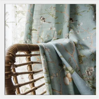 Američka zemlja zavjese pamuk posteljinu ptica tiskanih sjenila sjenila raspada zavjesa za dnevni boravak, spavaće WP145#30
