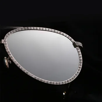 SWOKENCE luksuzni sklopivi gorski kristal okvir sunčane naočale ženska moda šarene ogledalo prijenosni sklopivi sunčane naočale Naočale SA26