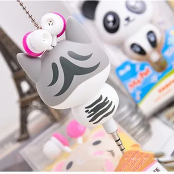 Slušalice Slatka Cheese Mačka Cartoon ožičen slušalice za telefon Auriculares Con Cable Headset Fone De Ouvido Ecouteur Ear Phones