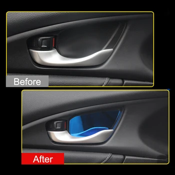 Nehrđajući čelik auto unutarnja vrata, čaša naljepnica unutrašnjost lijevanje poklopca za Honda Civic 10th 2016 2017 2018 2019 2020 pribor