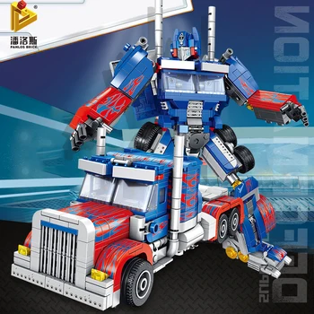 PANLOS veliki kamion deformacija robot rat tuđi automobil, Model dječja igračka naljepnica dar kompatibilan s LegoINGlys građevinskih blokova