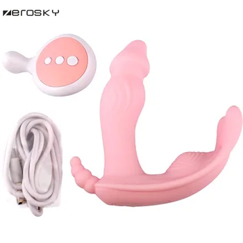 Zerosky 10 USB načina rada, nabijena ženska masturbacija вибрирующая носимая daljinski leptir vibrator gaćice seksi igračke za žene