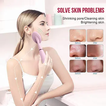 Кремниевая čišćenje lica ultrazvučno čišćenje lica zvučna usluga čišćenja njegu kože mini električna čišćenje lica masaža za pranje lica četka za alat