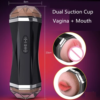Električni ručni Maca muški masturbator šalica 3D realan vaginalni usta oralni seks masturbator sisa masaža šalica ston igračke lutke