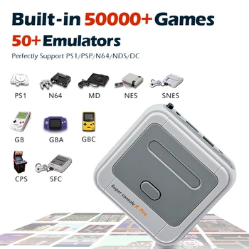 Super Console X Pro Video Game Consoles Wifi HD Mini TV Retro TV Game Player za PSP/PS1/DC/N64 s 50+ emulator 50000+ igre
