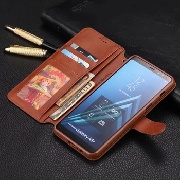 Flip torbica za Samsung Galaxy S9 PLus S8 Napomena 9 Napomena 8 A9 A7 A6 A8 Plus 2018 PU kožni novčanik kartice okvir štand torbica