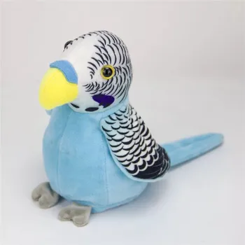 18 cm električni govori papagaj igračka slatka govori rekord ponavlja mašući krilima Electroni punjena ptica pliš igračku djeca pokloni za Rođendan