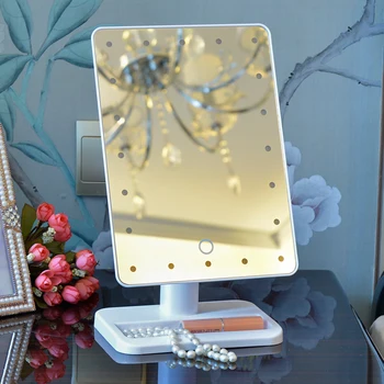 LED ogledala za šminkanje sa svjetlom lampe za vanity moda veliki udana princeza ogledalo prijenosni ekran osjetljiv na dodir uživo ogledalo